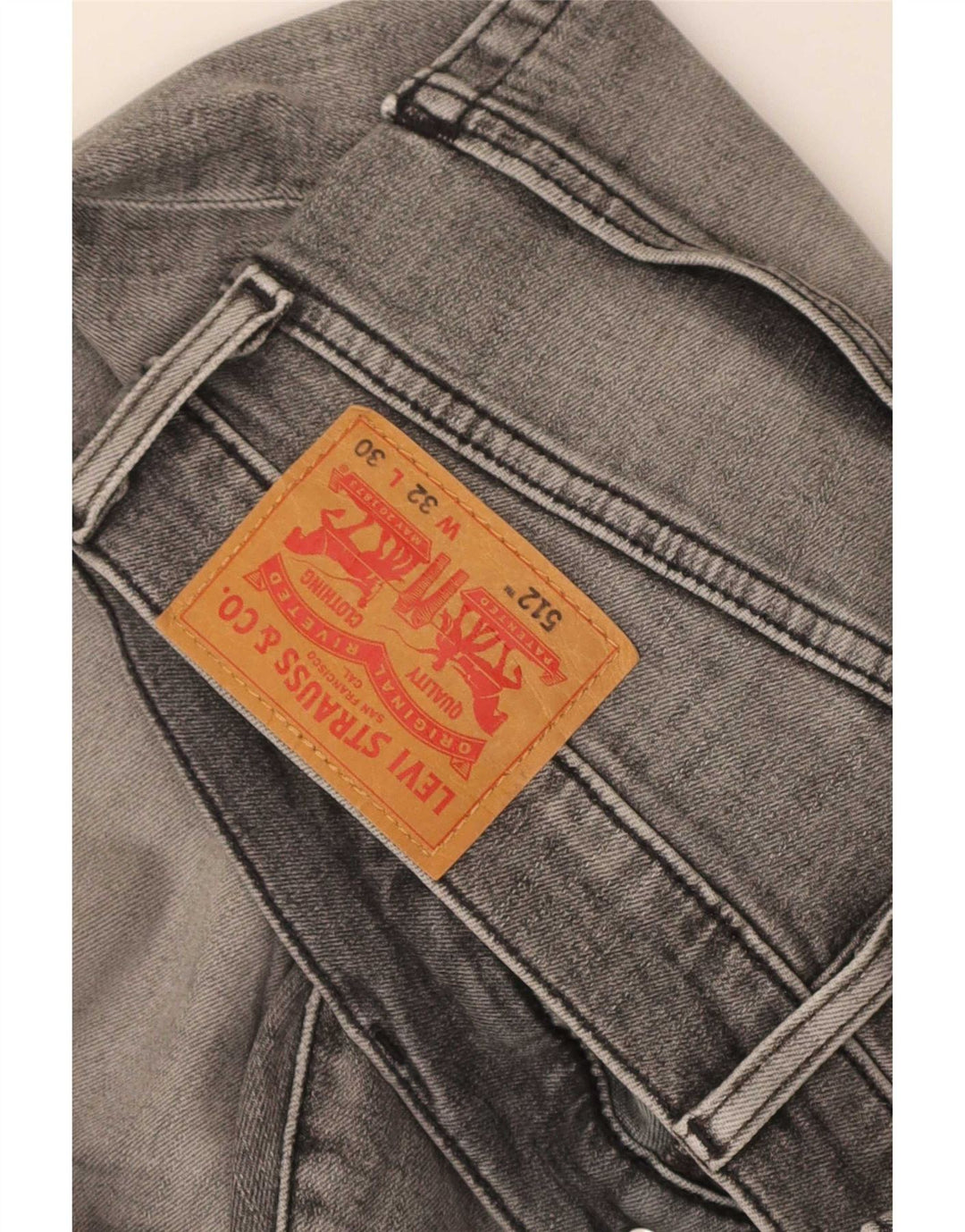 Levi's Herre 512 Distressed Slim Tapered Jeans W32 L30 Grå