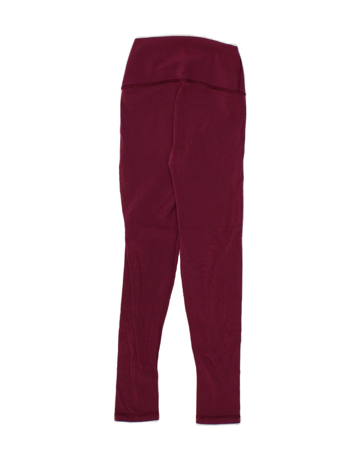 ATHLETA Womens Leggings UK 2 2XS  Burgundy Nylon Vintage Athleta and Second-Hand Athleta from Messina Hembry 