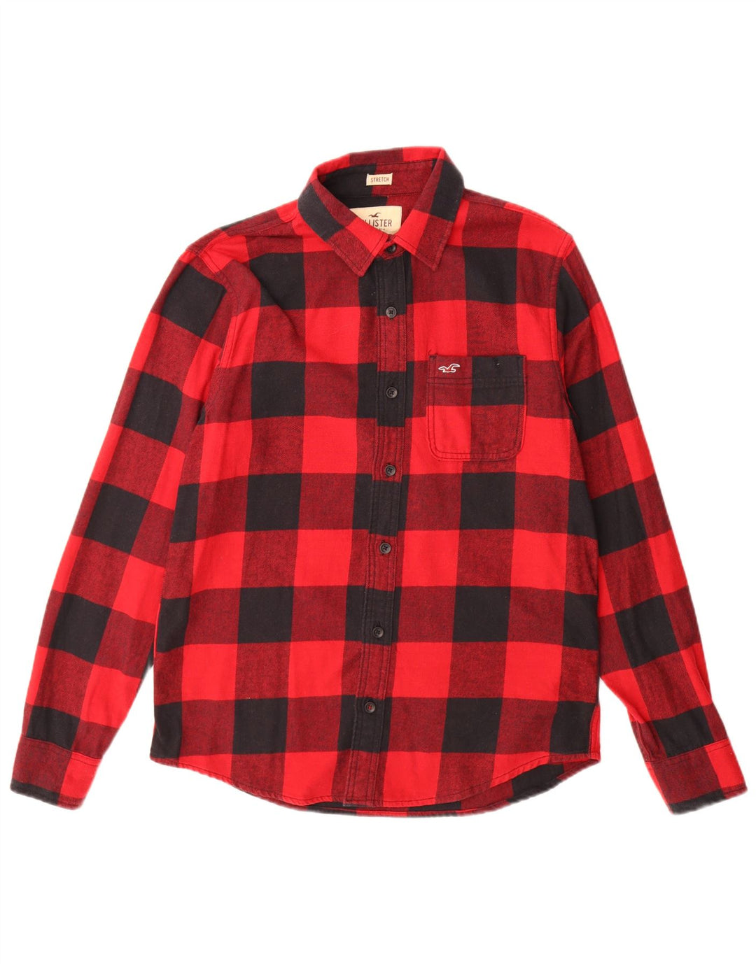 Hollister Herre Flanelskjorte Medium Rød Gingham Bomuld