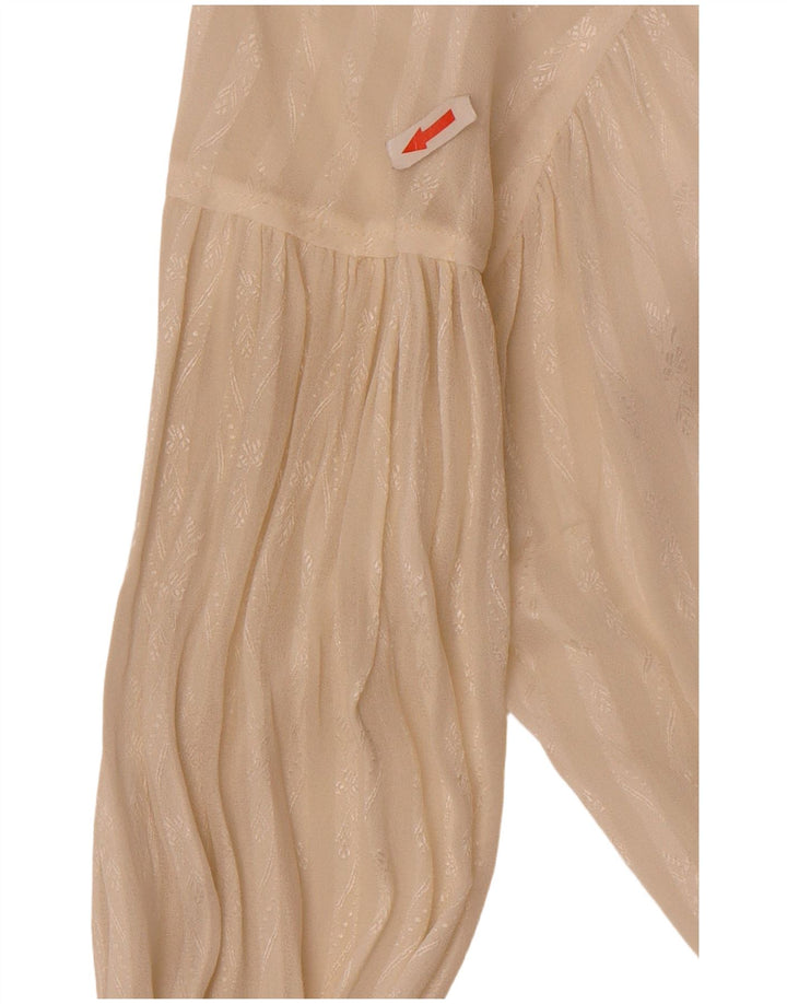 Vintage Dame Pullover Bluse IT 44 Medium Hvid Stribet