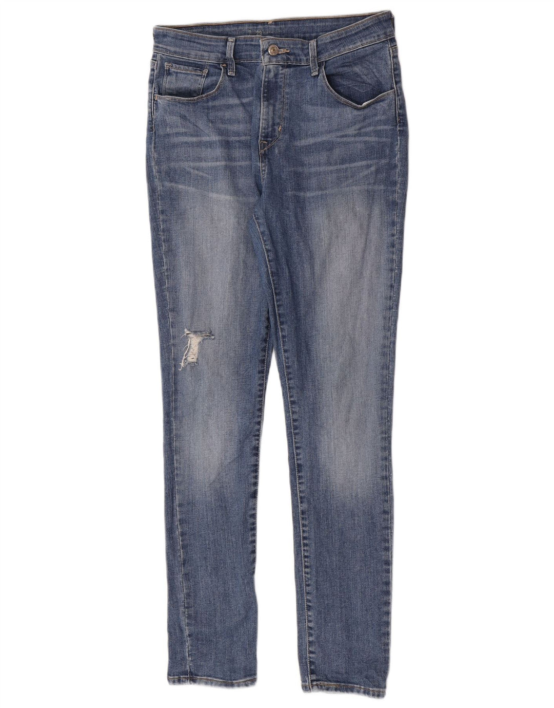 Levi's Dame Distressed Skinny Jeans W29 L30 Blå Bomuld