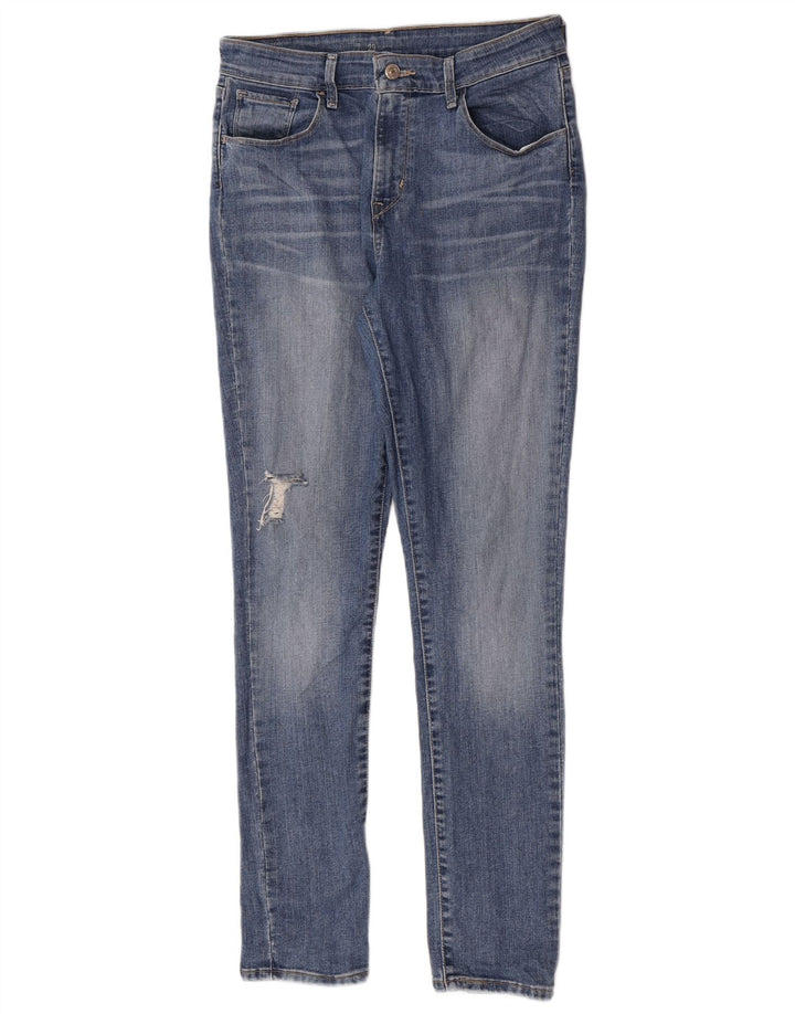 Levi's Dame Distressed Skinny Jeans W29 L30 Blå Bomuld