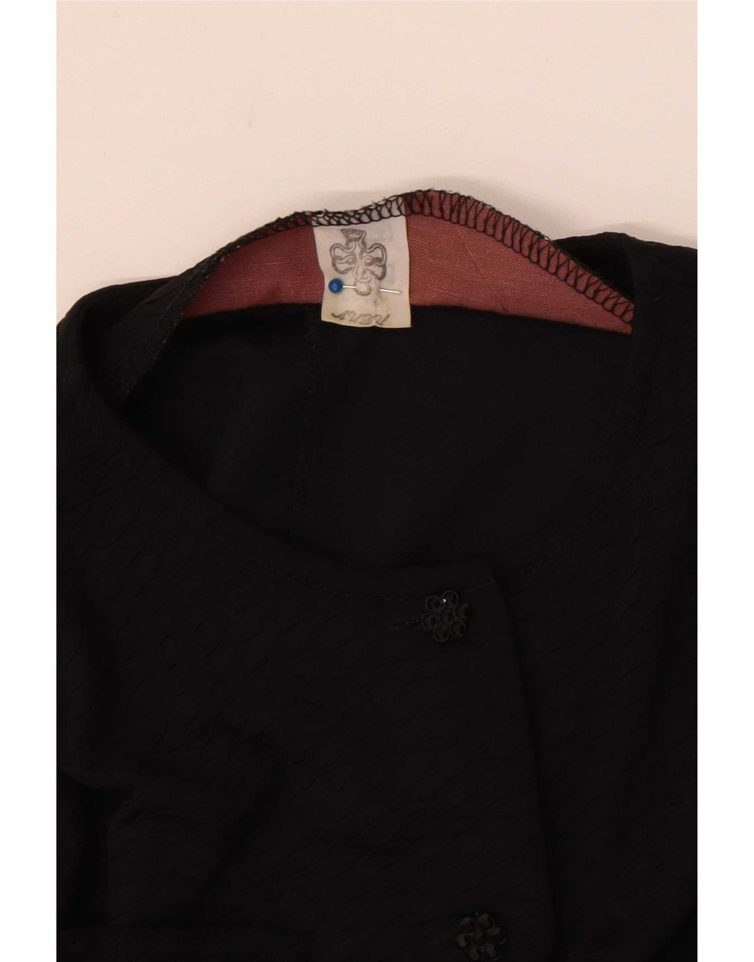 Vintage dameskjortebluse UK 12 Medium Black