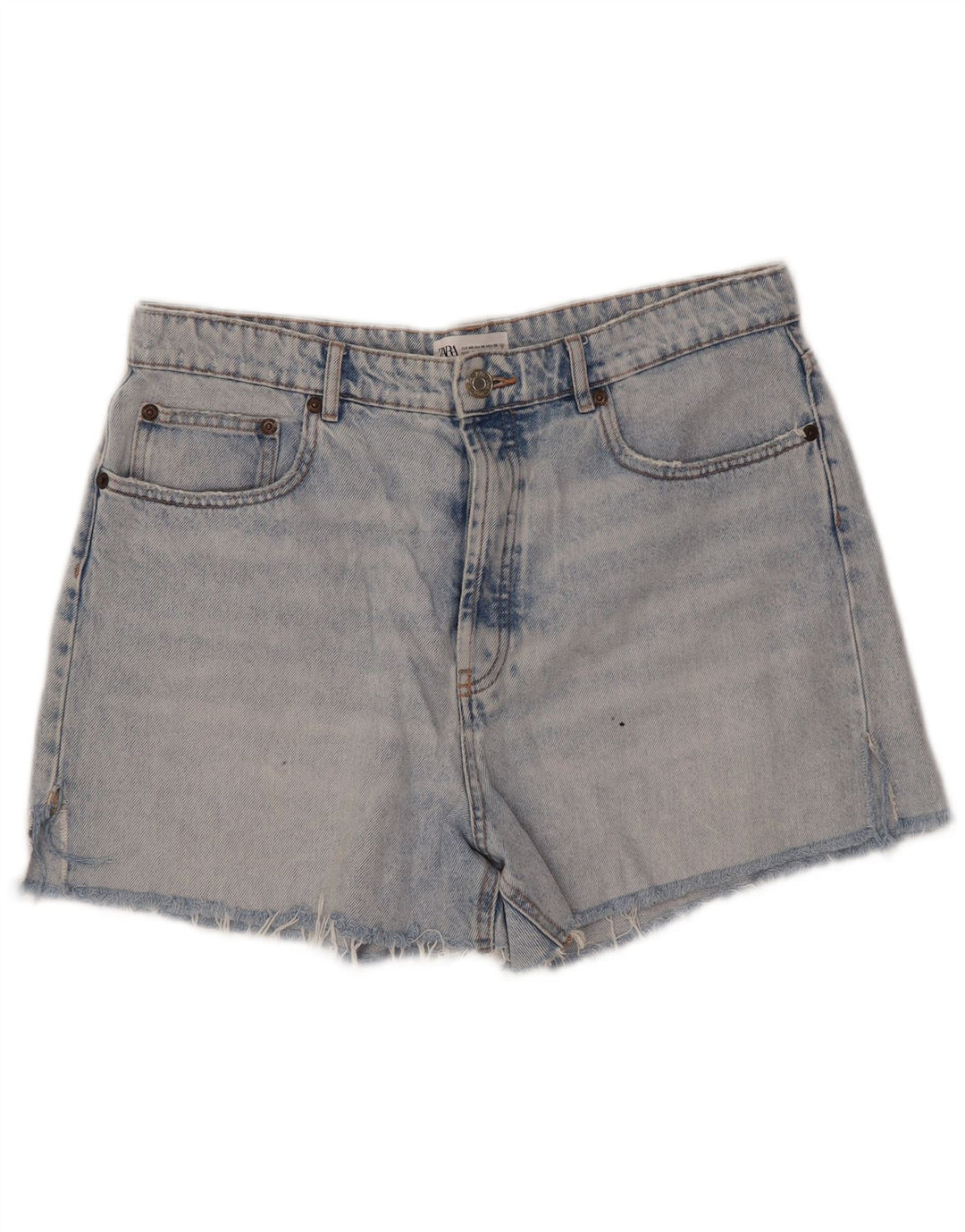 ZARA denimshorts til kvinder EU 46 2XL W36 Blå