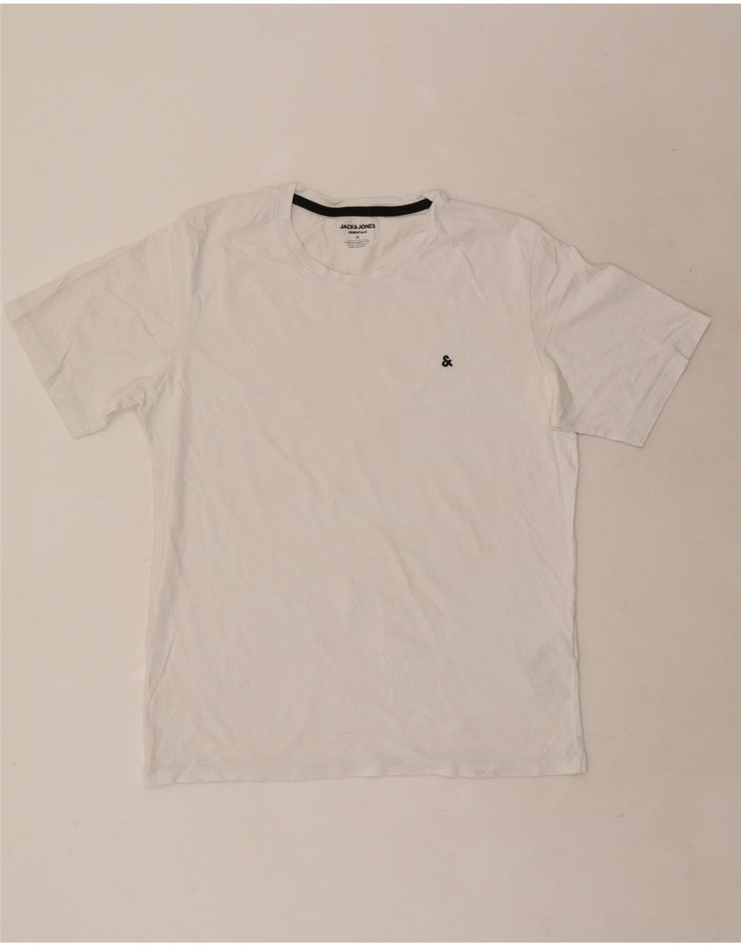 Jack & Jones Herre T-Shirt Top Medium Hvid Bomuld