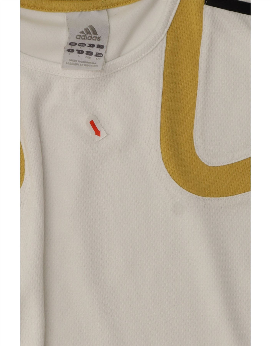 Adidas Herre Climalite T-Shirt Top Stor Hvid Colourblock Polyester