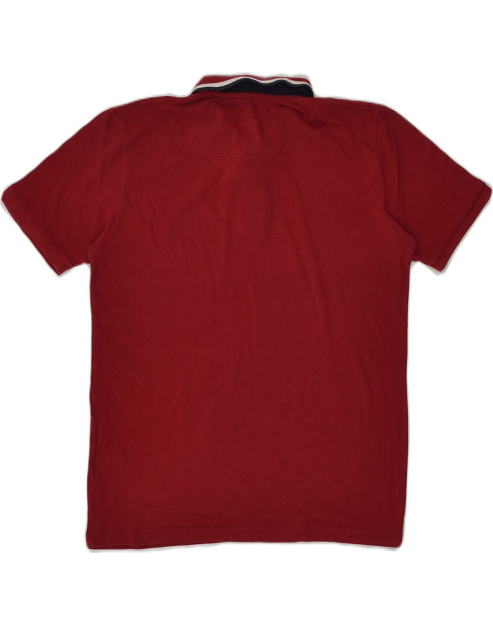 DACK'S Mens Polo Shirt Large Burgundy Cotton | Vintage Dack's | Thrift | Second-Hand Dack's | Used Clothing | Messina Hembry 