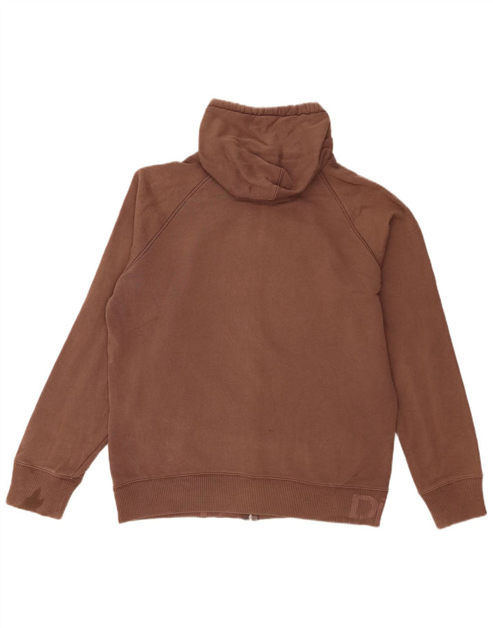 Diesel Dame Grafisk Hættetrøje Sweater med lynlås Stor Brun Bomuld