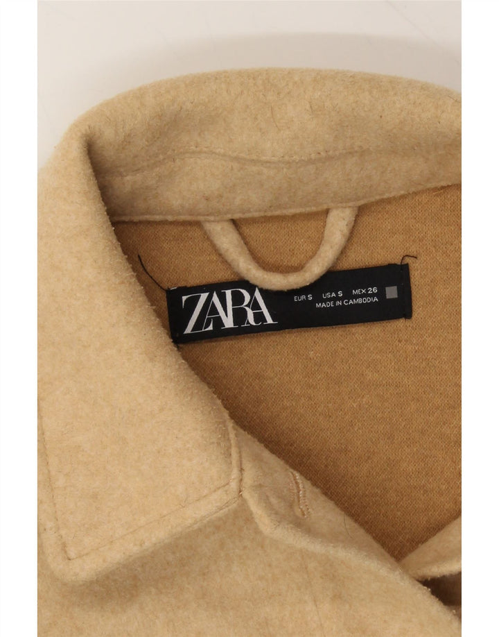 ZARA Womens Utility Jacket UK 10 Small Beige Polyester Vintage Zara and Second-Hand Zara from Messina Hembry 