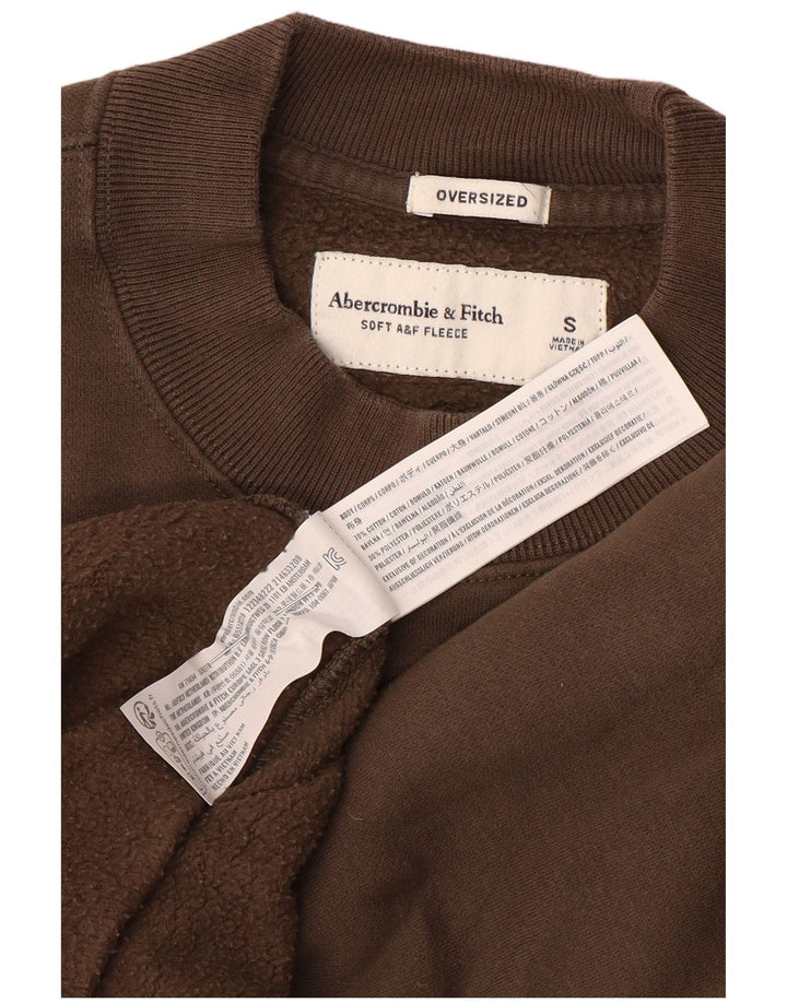 Abercrombie & Fitch Herre Oversized Sweatshirt Jumper lille brun bomuld
