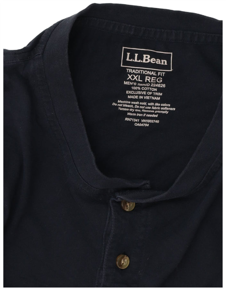 L.L.BEAN T-shirt top til mænd 2XL marineblå bomuld