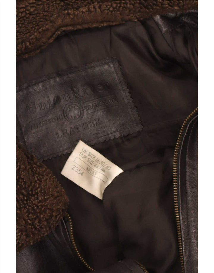 Union River Herre Læderjakke UK 38/40 Medium Brun