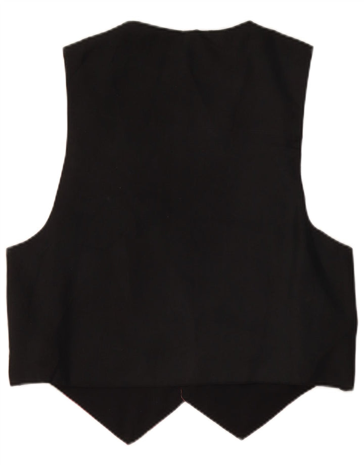 VINTAGE Damevest UK 14 Medium Black Floral Polyester