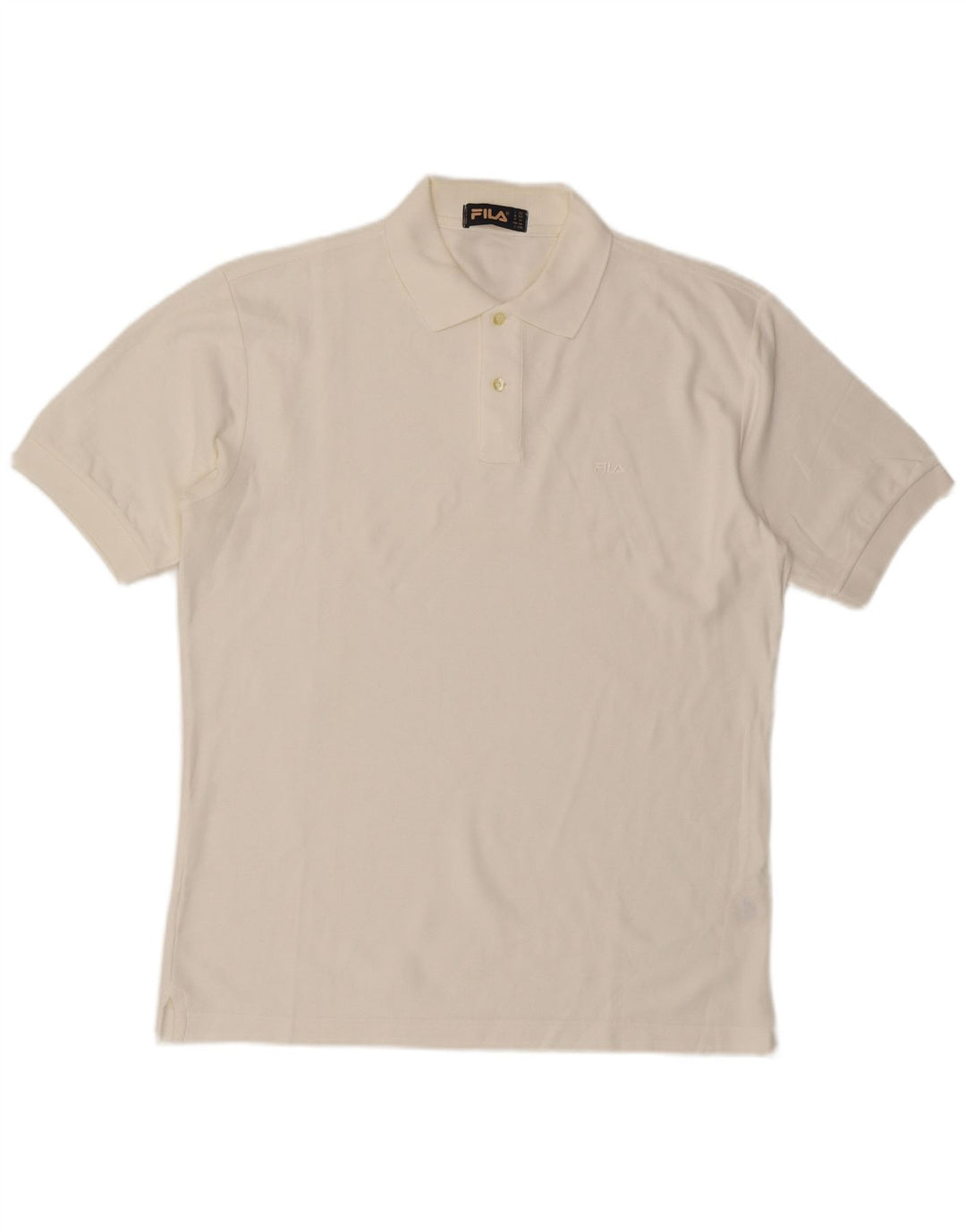 Fila Herre høj poloshirt Stor hvid bomuld