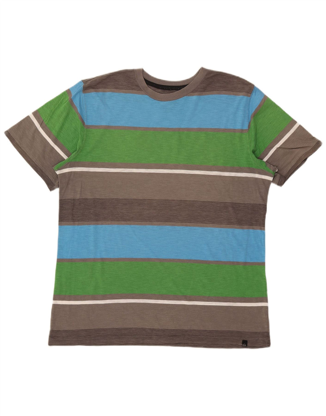 QUIKSILVER Herre T-Shirt Top Stor flerfarvet Colourblock Bomuld
