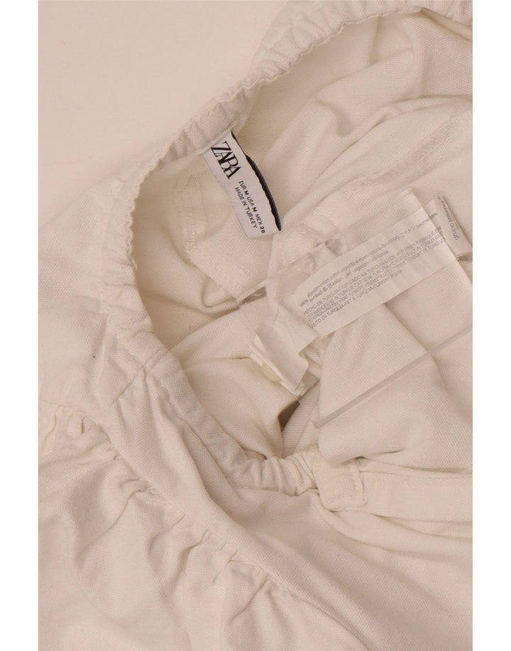 Zara Jumpsuit UK 12 Medium White Bomuld