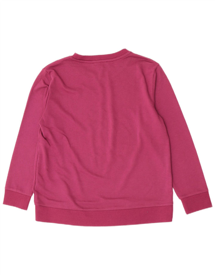 Dkny Dame Grafisk Sweatshirt Jumper UK 14 Medium Lilla Bomuld