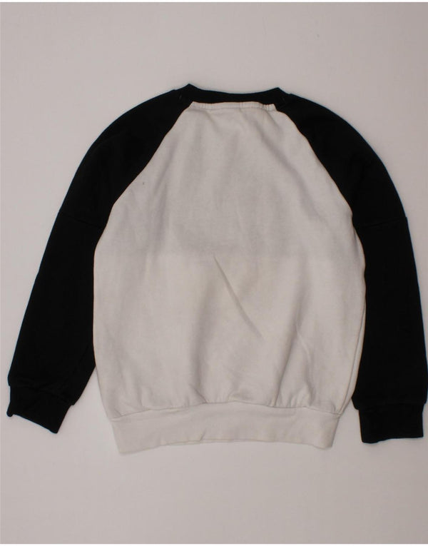 Adidas Boys Grafisk Sweatshirt Jumper 6-7 år Sort Colourblock Bomuld