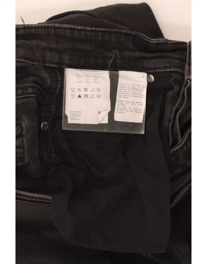 Hugo Boss Herre Slim Jeans W30 L31 Sort Bomuld