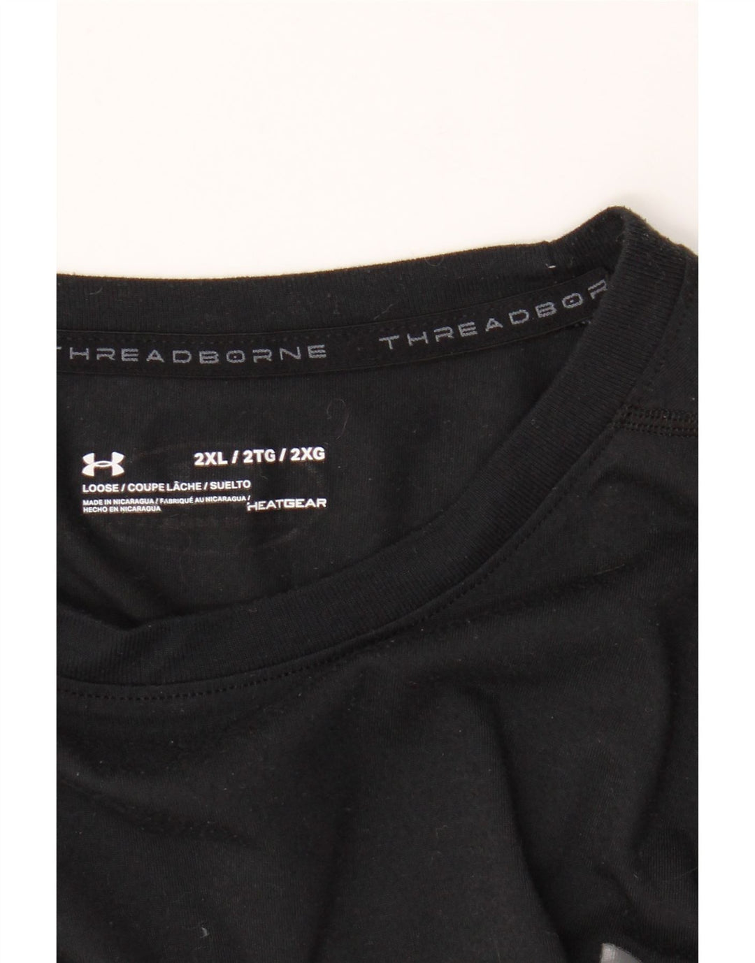 Under Armour Herre Heat Gear T-Shirt Top 2XL Sort