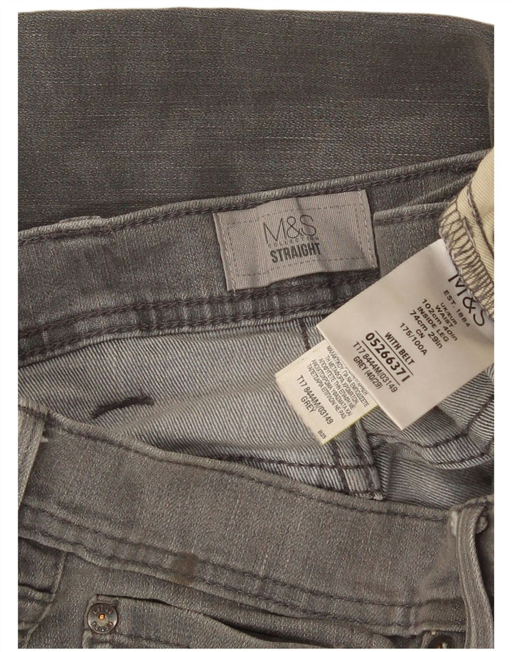 Marks & Spencer Straight Jeans til mænd W40 L29 Grå bomuld
