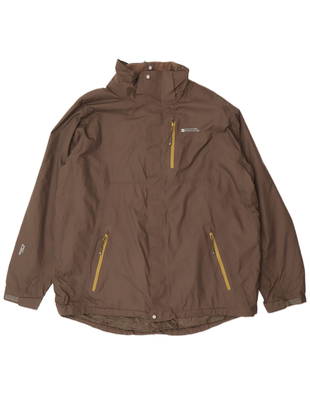 Mountain Warehouse Regnjakke til mænd UK 42 XL Khaki Nylon