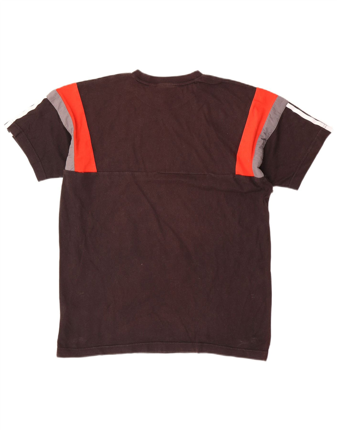 Adidas Herre T-Shirt Top Medium Sort Colourblock Bomuld
