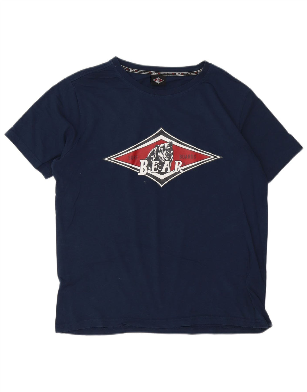 Bear Herre grafisk T-shirt Top Lille marineblå bomuld