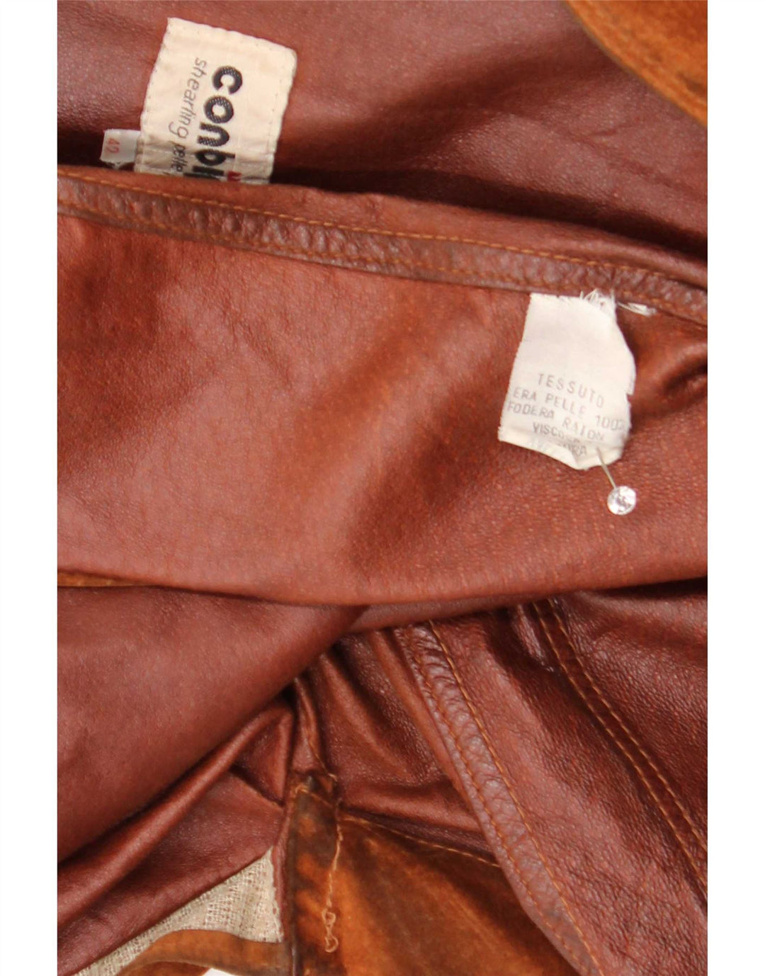 Conbipel Dame Oversized Ruskindsjakke IT 42 Medium Beige Læder