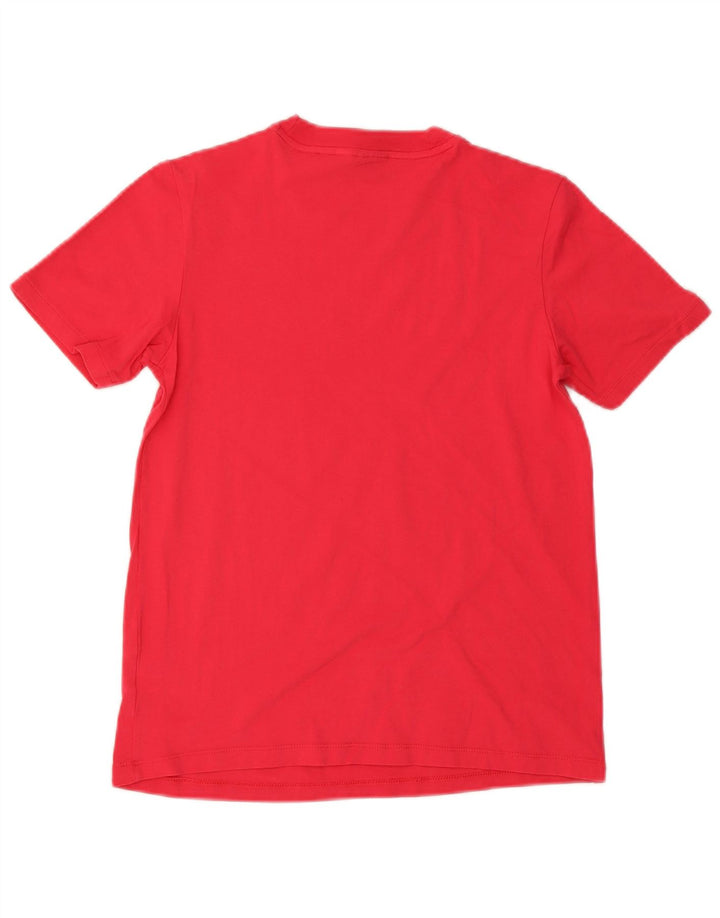 ADIDAS Grafisk T-shirt top til kvinder UK 12 Medium Pink Bomuld