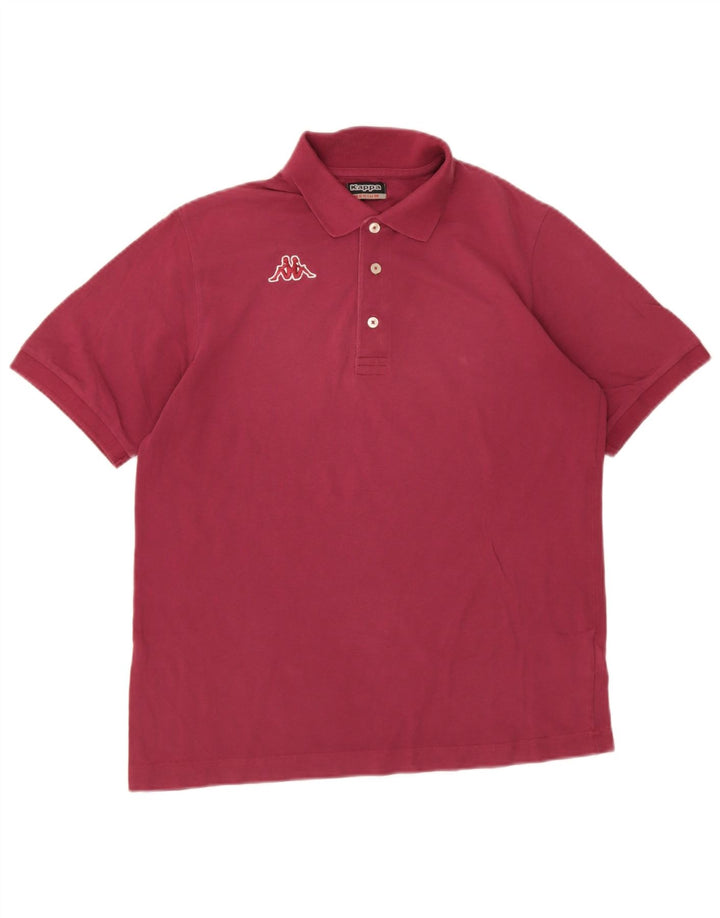 Kappa herre poloshirt Medium Bourgogne bomuld