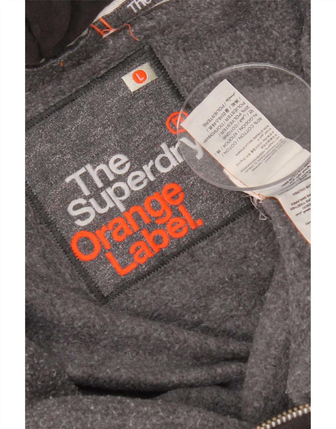 Superdry Hættetrøje med lynlås til mænd Stor sort bomuld
