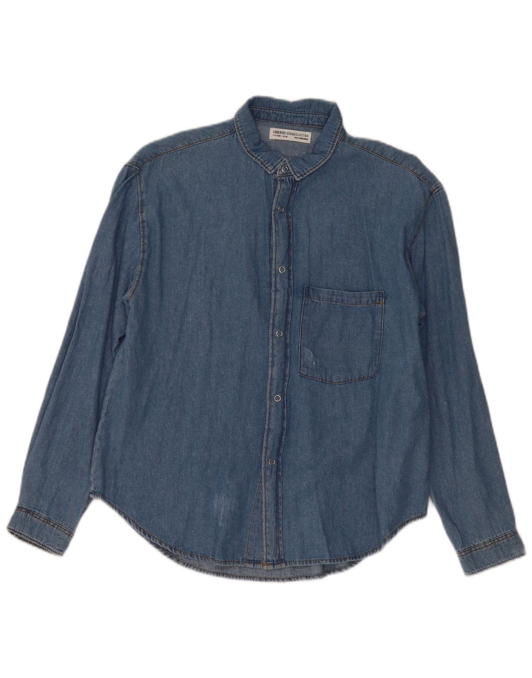 Zara Boys Denimskjorte 13-14 år Blå Bomuld