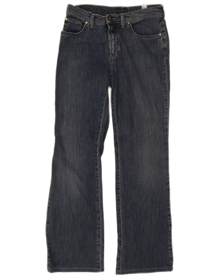 TRUSSARDI Dame Bootcut Jeans W27 L29 Blå Bomuld