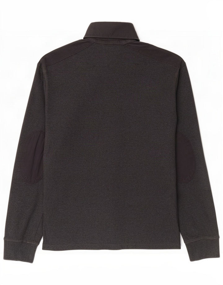 Ted Baker Herre Button Neck Sweater Størrelse 3 Medium Grey Cotton