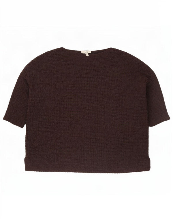 Marks & Spencer Damebluse Top UK 22 3XL Brun Polyester