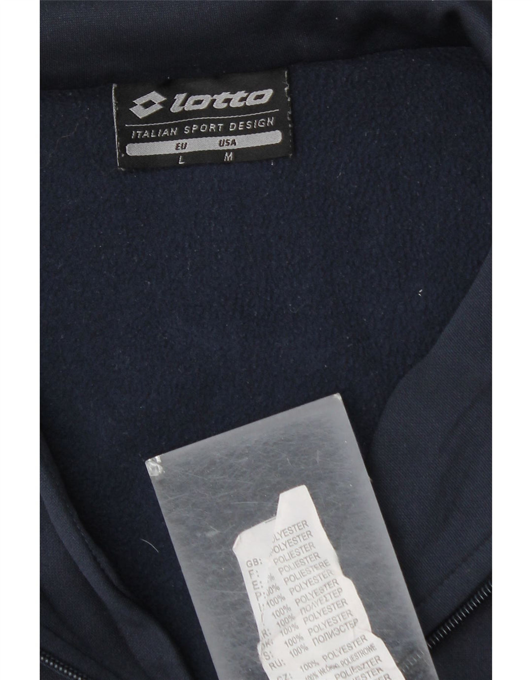 Lotto Herre Grafisk Zip Neck Pullover Træningsdragt Top Medium Navy Blue