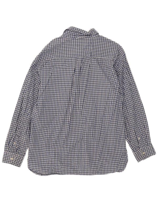 Tommy Hilfiger herreskjorte XL blå ternet bomuld