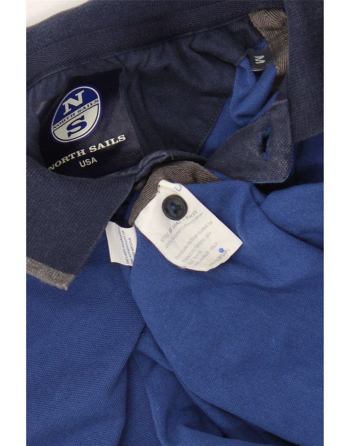 North Sails Herre langærmet Rugby Polo Shirt Medium Blue Bomuld