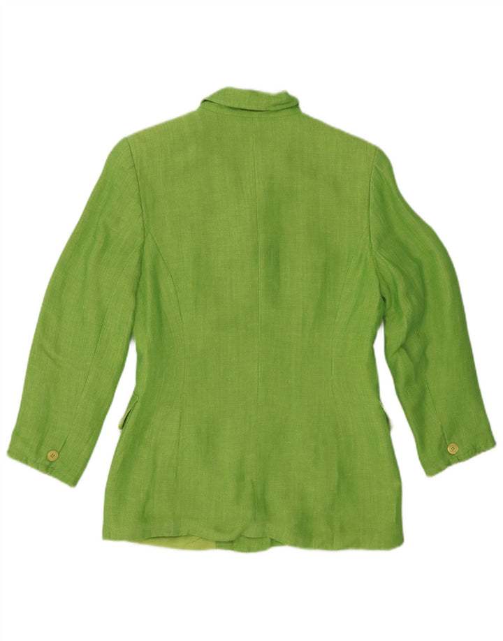 MEXX Womens 3 Button Blazer Jacket UK 12 Medium Green Viscose