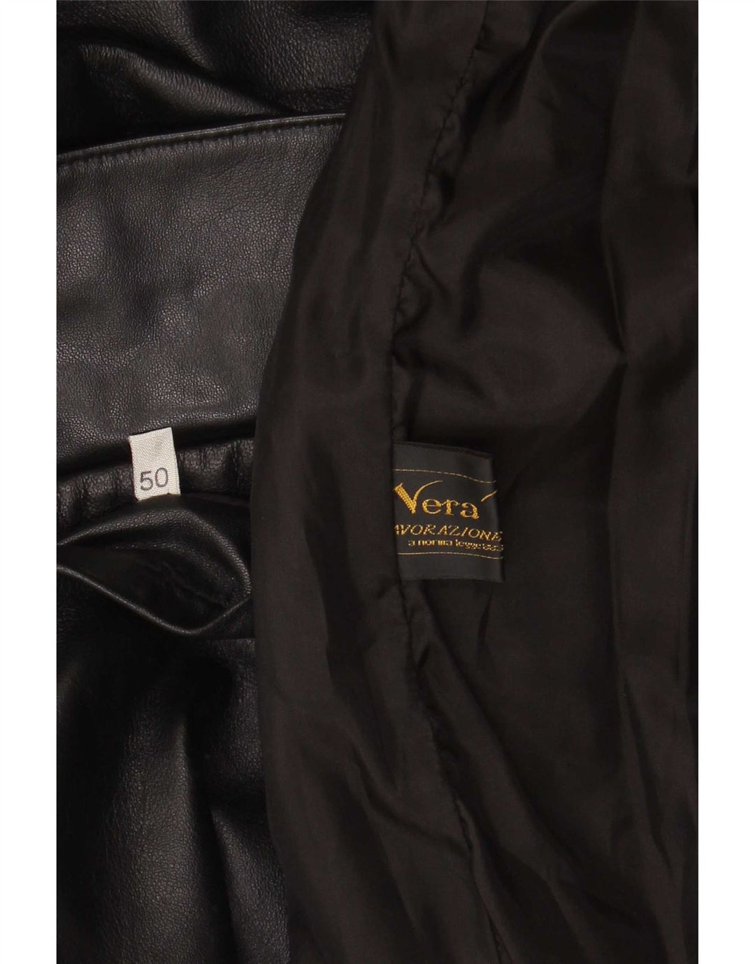 Vintage herre læderfrakke IT 50 Large Black