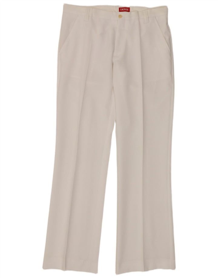 Energie Herre Straight Chino Bukser W36 L34 Hvid Polyester