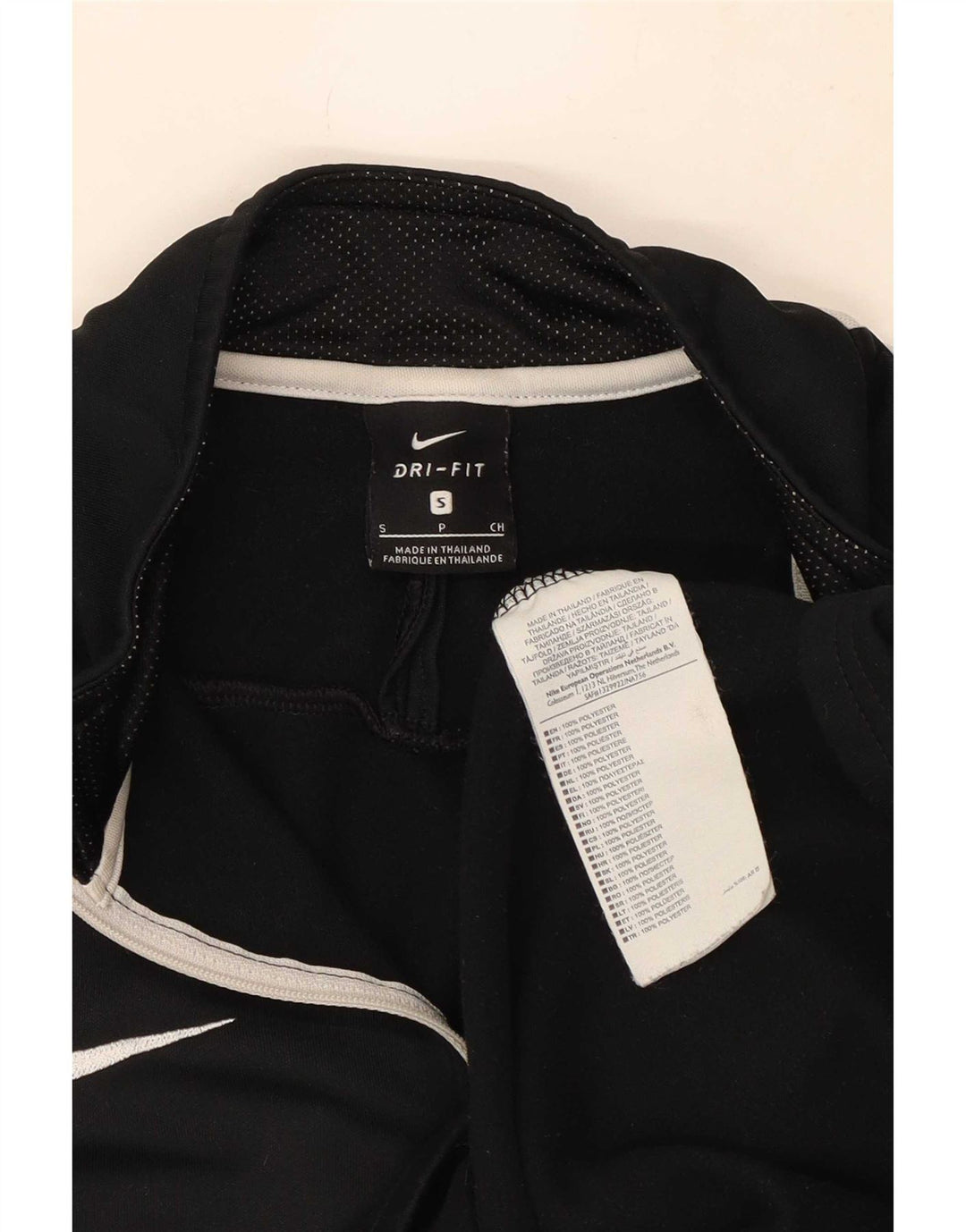 Nike Herre Dri Fit Pullover med lynlås-hals Træningsdragt Top Lille sort Colourblock