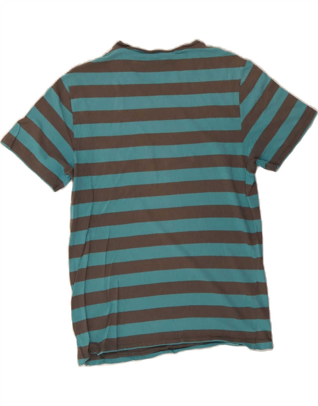 PENGUIN Womens T-Shirt Top UK 14 Medium Grey Striped Cotton Vintage Penguin and Second-Hand Penguin from Messina Hembry 