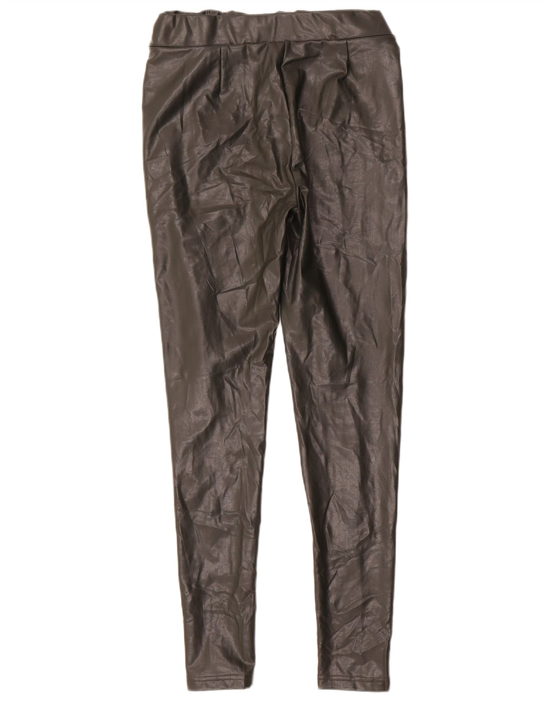 Marks & Spencer Dame imiteret læder Leggings UK 12 Medium Green