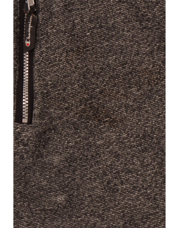 CHAMPION Herre hættejakke i fleece UK 42 XL Grå nålestribet polyester