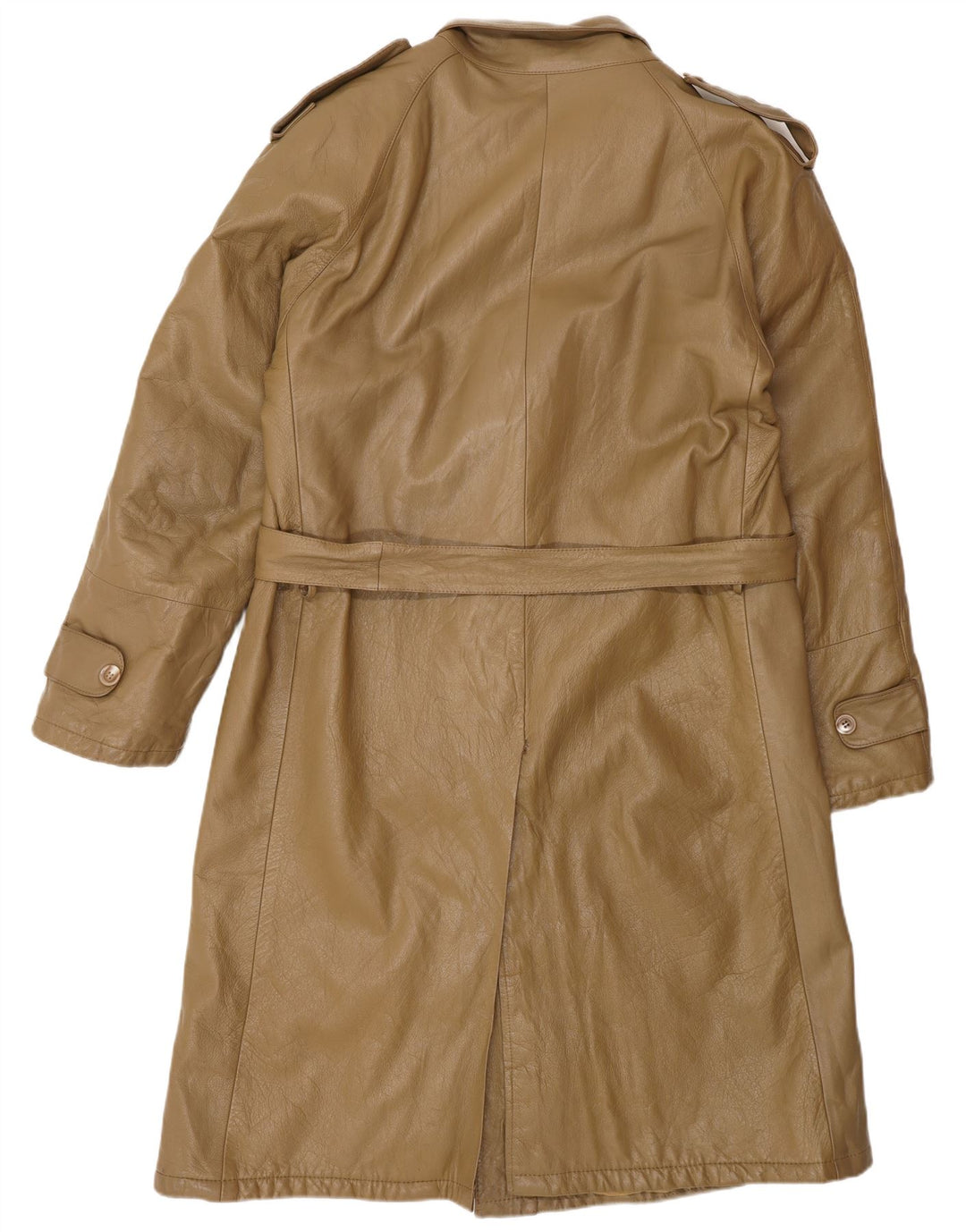 Vintage herre læder trenchcoat IT 46 lille brunt læder