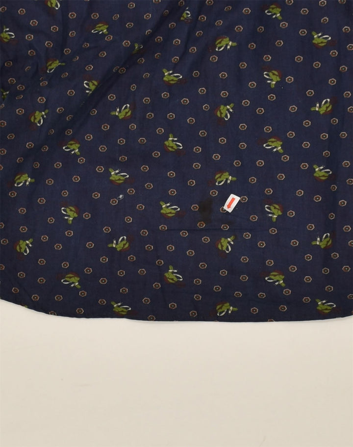 FLASH Mens Shirt Medium Navy Blue Spotted | Vintage Flash | Thrift | Second-Hand Flash | Used Clothing | Messina Hembry 