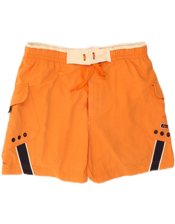 ASICS Mens Cargo Swimming Shorts Medium  Orange Nylon Vintage Asics and Second-Hand Asics from Messina Hembry 
