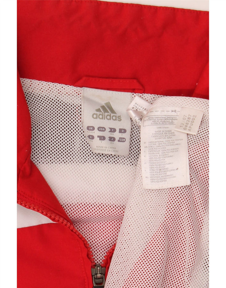 Adidas Træningsdragt til mænd Top jakke UK 42/44 Large Red Colourblock Polyester